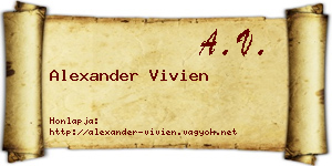 Alexander Vivien névjegykártya