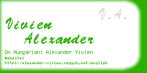 vivien alexander business card